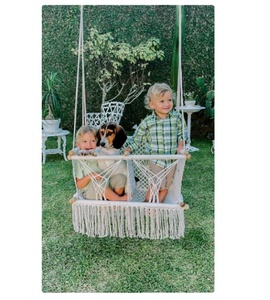 Cuna Colgante de Macramé para Bebés, Hecha a Mano con Algodón Natural, Estilo Moderno, Color a Elección, Cuna Colgante para Bebés - Product Image 1