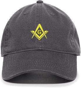 Casquette de baseball avec symbole maçonnique de conception technologique, brodée, en coton, réglable, type de tissu 100% coton - Product Image 6
