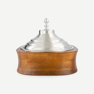 Olla de Metal de estilo árabe, olla de madera, cazuela de lujo hecha a mano de la mejor calidad, calentador de alimentos de cocina de mesa de forma redonda - Product Image 2