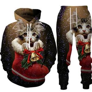 ชุดวอร์ม2ชิ้นสำหรับผู้ชายแบบแห้งเร็วชุดวอร์มผ้าฝ้ายพิมพ์ลายซับลิเมชัน3D พรีเมียม - Product Image 2