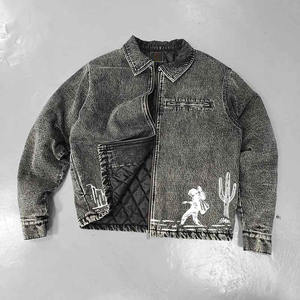 Chaquetas de Mezclilla para Hombre al por Mayor, Nuevas, a la Moda, Multicolores, con Botones, Tallas Grandes, Chaquetas de Mezclilla Personalizadas para Hombre, Invierno 2024 - Product Image 1