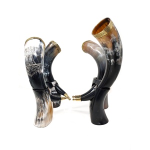 High Quality Eco-Friendly Buffalo Horn <b>Stand</b> Customize 500ml Viking Horns <b>Mug</b> Food Safe Beer Wine Drinking Horn Surface Polish - Product Image 2