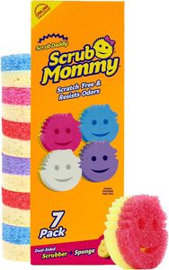 Éponges de cuisine Scrub Daddy Scrub Mommy pour la vaisselle et l'essuyage des déversements - Éponge de nettoyage double face pour la vaisselle (lot de 7) - Product Image 5