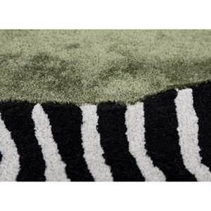 Alfombra Kilim Abstracta Adrift Gris y Negra, Tejida a Mano con Lana y Viscosa, Tejido Plano para el Hogar y el Pasillo-Tra-15223 - Product Image 3