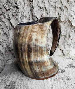 Vente en gros chope médiévale en corne de buffle style animal viking tasse à café polie naturelle avec quantité minimale de commande bas - Product Image 1