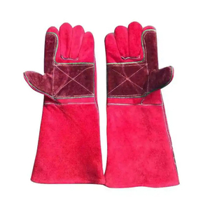 Guantes de trabajo de cuero de vaca al por mayor de alta calidad Anti-Corte antideslizante mano protección de seguridad guantes de cuero para hombres - Product Image 6