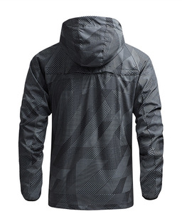 Chaqueta Impermeable Personalizada al por Mayor, Chaqueta Cortavientos Ligera de Nailon Suave, Color Azul Marino para Hombre 2026 - Product Image 4