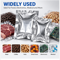 Sachets sous vide en feuille d'aluminium PA PE sacs de stockage comestibles à joint 3 côtés pour l'emballage en plastique de la viande et des fruits de mer pochettes en mylar