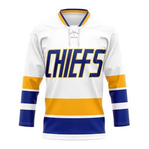 Venta al por mayor por encargo de hielo de alta calidad Jersey de hockey 100% poliéster uniforme de hockey sobre hielo personalizado equipo de desgaste - Product Image 5