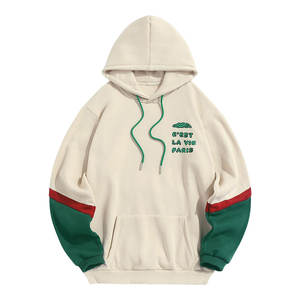 Sweats à capuche surdimensionnés tendance pour hommes meilleure qualité tissage tricoté couleurs unies anti-rétrécissement pas cher service OEM sweats à capuche - Product Image 1