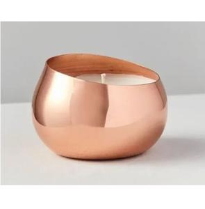 Pot à bougie en fer de forme ovale pot à bougie martelé fini or en laiton pour la décoration de table extérieure et de noël - Product Image 4