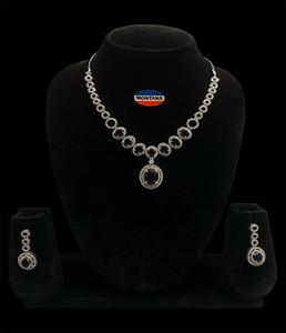 Conjunto de joyas con collar de anuncio puro, acabado en rodio y perlas elegantes, perfecto para regalos de boda, ropa de fiesta y uso diario de moda - Product Image 5