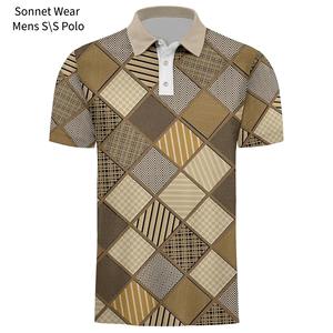 เสื้อโปโลแขนสั้นพิมพ์ลาย AOP สำหรับผู้ชาย - Product Image 1