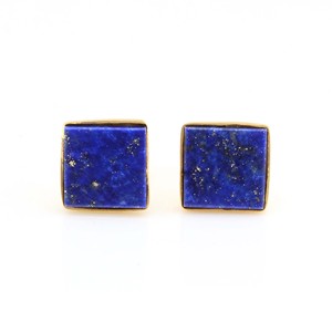 2025 qualité supérieure 9mm carré naturel Lapis Lazuli pierre précieuse en argent Sterling 925 boucles d'oreilles fines cadeau d'anniversaire pour les femmes - Product Image 5