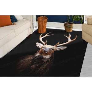Deer Printed Rug: <b>Cool</b>, Classic Indoor <b>Decor</b> & Gift,With Pile Soft Rug - Product Image 1