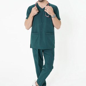 Solid Color Breathable Spandex Custom Design High Quality Comfortable Medical <b>Scrub</b> Uniforms Streetwear Style <b>Scrub</b> <b>Sets</b> - Product Image 1