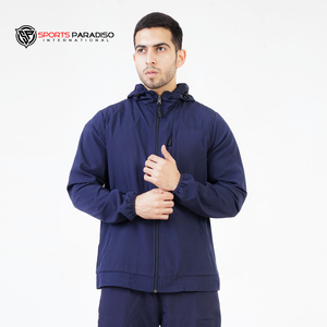 Sudadera con capucha deportiva para hombre al por mayor, chaqueta de gimnasio con cremallera completa y logotipo personalizado, chándal transpirable en la parte superior para entrenamiento - Product Image 1