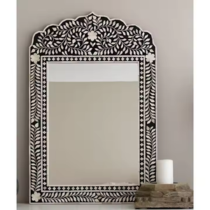 Compre espejos de pared con incrustaciones de hueso y nácar, espejos personalizados elegantes hechos a mano para el hogar por Crescent Crafts - Product Image 6