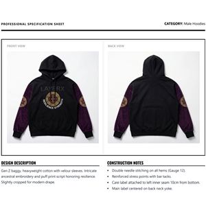 2026 Men Heavyweight <b>Hoodie</b> 500gsm <b>Velour</b> Fleece for Embroidered Graphic Boxy Oversized Winter Pullover Manufacturer - Product Image 6