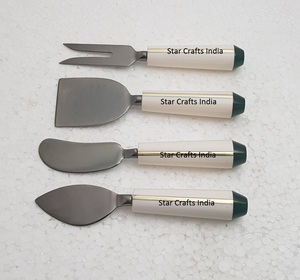 Utensilios para queso en ángulo, Mini cuchillo hecho con resina, cuchillo para mantequilla, espátula y tenedor, cortador de queso inoxidable, Juego de 4 cuchillos para queso - Product Image 3