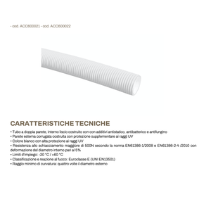 Tecnosystemi Rouleau de 50 mètres de tube rond flexible antistatique et antibactérien avec diamètre de 75 à 90 mm pour systèmes CVC pour l'air - Product Image 2