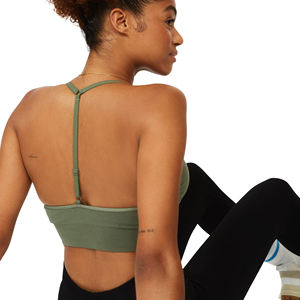 Sujetador deportivo de Yoga Premium XL, entusiasta del Fitness activo, diseño de alto soporte sin costuras, absorbe la humedad, arrugas, ligero, de talla grande - Product Image 3