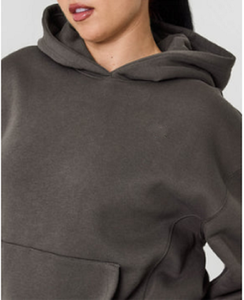 Sudaderas informales con logotipo personalizado para mujer, sudaderas de moda de peso pesado, sudaderas con capucha en blanco de gran tamaño para entrenamiento deportivo, Bangladesh. - Product Image 3