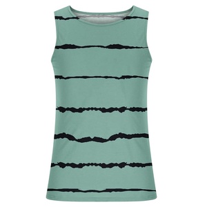 High Quality Luxury Men's Summer Stripe 100% Cotton Quick Dry Breathable Tank <b>Top</b> Bangladesh Best Price - Product Image 2