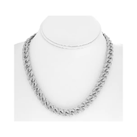 Chaîne cubaine Hip Hop en or 14K entièrement sertie de diamants, 12 mm, 16 pouces, style vintage, tendance mode, pour femmes, fiançailles, mariage, fête
