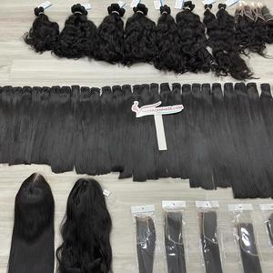 Gran venta flash ahora cabello crudo vietnamita sin procesar extensión de cabello liso y ondulado sin enredos sin caída de cabello listo para enviar - Product Image 3
