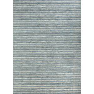 Contour Ivory Handmade Wool Viscose <b>Rugs</b> 10mm Classic Striped Abstract Rectangle Hallway Jacquard Design for Home Use-Hwv-51036 - Product Image 1