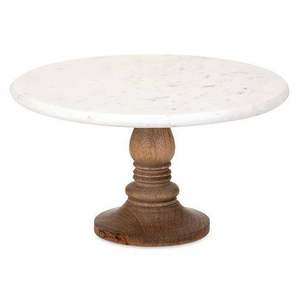 Décoration de mariage table à manger support de gâteau de sueur avec dessus en bois et en marbre conception de luxe meilleure vente - Product Image 4
