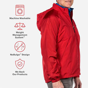 Chaqueta cortavientos de bombardero ligera para hombre, repelente al agua a prueba de viento para viajes de invierno, cierre de cremallera, soporte, patrón de calle alta - Product Image 3