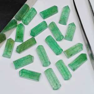 Piedra Preciosa Suelta de Fresa Verde, Forma de Lápiz Facetada, Piedras Preciosas 100% Naturales - Product Image 4