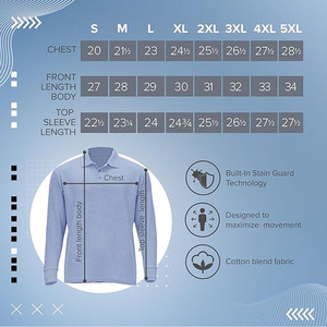 เสื้อโปโลแขนยาวสำหรับผู้ชาย, เสื้อโปโลผ้าฝ้าย/โพลีเอสเตอร์ถักลายพื้นสำหรับใส่เล่นกีฬา - Product Image 5