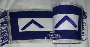 Masonic Sleeve Cuffs Hand Embroidered <b>Gold</b> Bullion Regalia Cuffs - Product Image 3