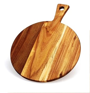 Tabla de cortar redonda personalizada al por mayor con mango hecho en India bloque de corte herramienta de cocina - Product Image 6