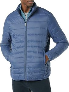 Water Resistant Breathable Mens Blue Puffer Jacket Lightweight Hooded <b>Bubble</b> <b>Coat</b> Supplier - Product Image 1