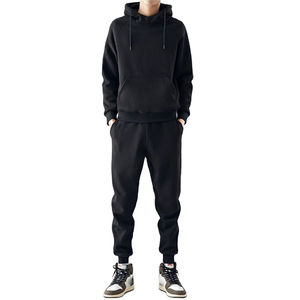 Survêtement pour homme en coton 100% délavé à l'acide, léger, à capuche, uni, décontracté, de haute qualité, écologique, coupe-vent - Product Image 1