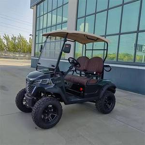 Carrito de golf eléctrico de lujo de 4 plazas, económico, con funcionamiento silencioso, asientos cómodos y diseño elegante para villas, venta al por mayor. - Product Image 1
