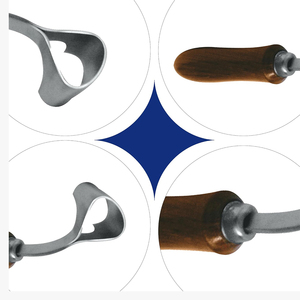 Cuchillo multiusos para recortar pezuñas de mano derecha, hoja curva de acero inoxidable alemán con agarre de madera, instrumento quirúrgico veterinario - Product Image 5