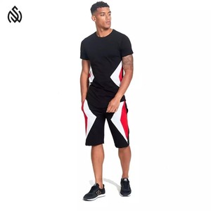 Men's Summer Plus Size Thermal Sports Shorts & <b>T</b>-Shirt Set Custom Solid Color Lightweight Breathable Workout Fitness - Product Image 4