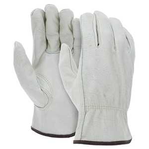 Gants de travail en cuir de vachette robustes X-Large de haute qualité pour conducteurs camion conduite entrepôt jardinage agriculture - Product Image 1