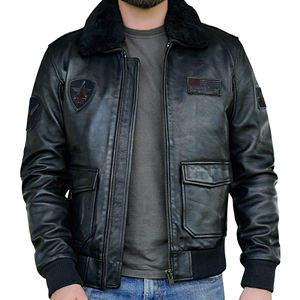 Véritable peau de vache Veste bombardier d'hiver pour homme Col mandarin Premium Breathable Vintage Letter Customizable Canvas - Product Image 5