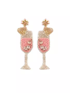 Pendientes de tuerca bordados hechos a mano de tendencia clásica para mujeres y niñas, artesanía de fiesta de India por MD - Product Image 4