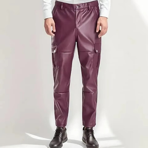 Pantalones de Cuero Casuales para Hombre, 100% Genuinos, Transpirables, Impermeables, Resistentes al Viento, Ligeros, de Alta Calidad, Color Negro, al Mejor Precio - Product Image 2