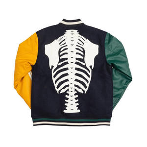 2026 <b>Top</b> Quality Custom College Baseball Bomber Jacket Embroidery Letterman <b>Crop</b> Varsity Leather Jacket for <b>Men</b> - Product Image 4