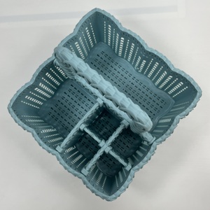 ตะกร้าจัดระเบียบทำจากพลาสติกมี6ช่องพร้อมที่จับวัสดุ PP แท้เป็นมิตรต่อสิ่งแวดล้อม OEM ส่งออกสินค้าจากเวียดนาม - Product Image 3