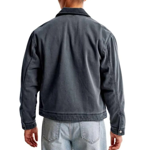 Veste en toile de coton coupe-vent pour hommes personnalisée OEM Streetwear à la mode manteau décontracté pour l'extérieur vente en gros - Product Image 2