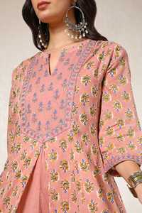 2025 dernière tendance pêche coton motifs ethniques robe séquence travail 3/4 manches naturel respirant élégant à la recherche femmes tout - Product Image 4